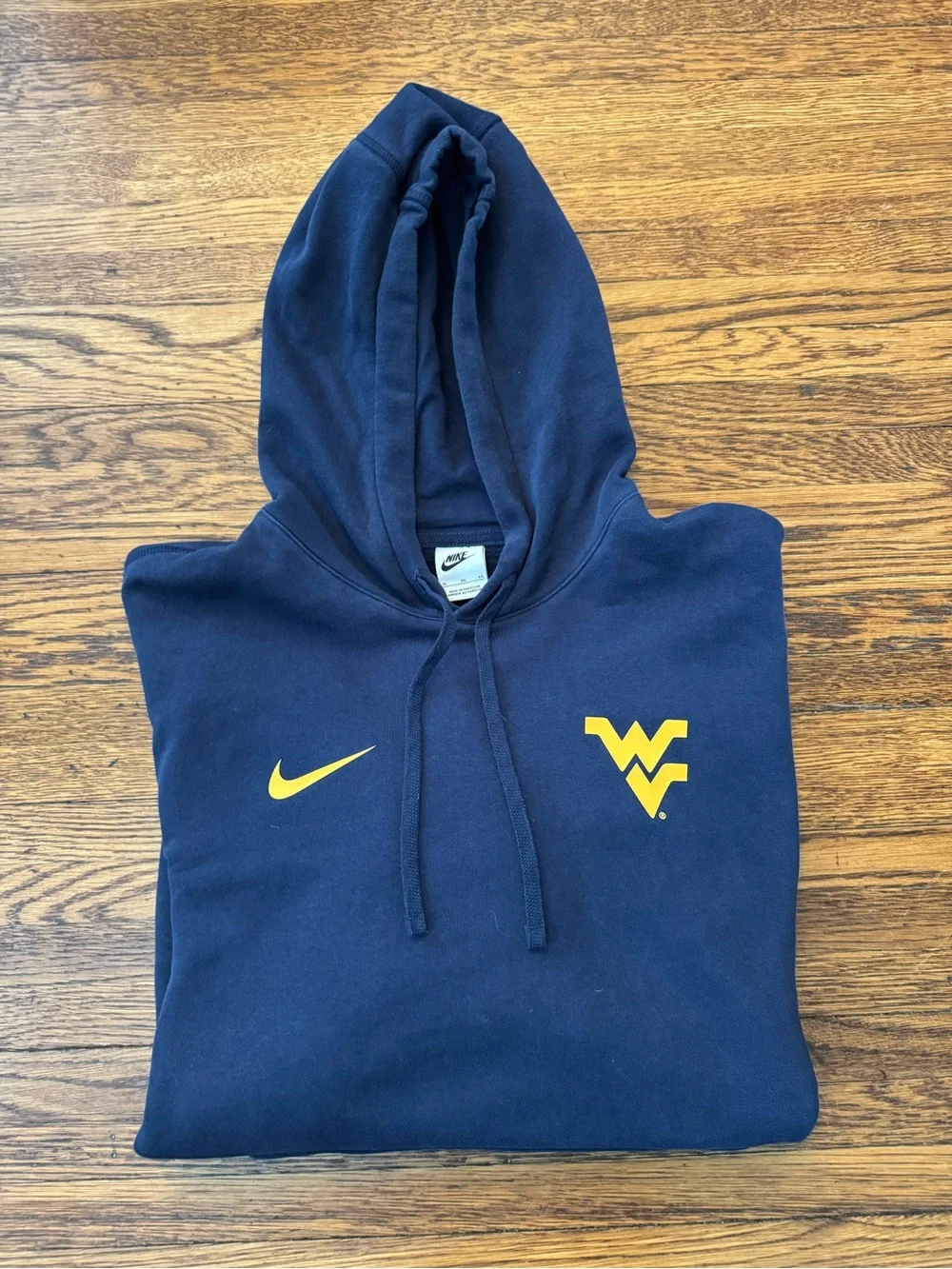 WEST VIRGINIA MOUNTAINEERS 1990s early 2000s Nike Navy Pullover Hoodie